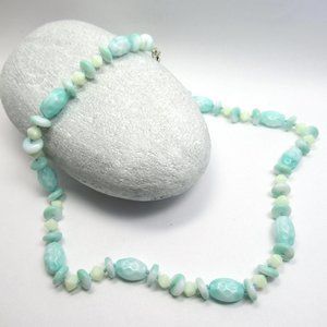 Uranium and Czech glass bead necklace